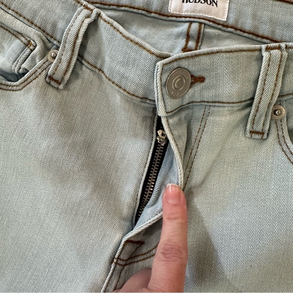 Hudson Women’s Krista Super Skinny Light Wash Denim High Rise Jeans Sz 28 GUC - Picture 5 of 11